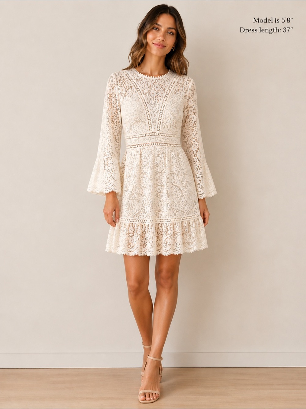 BLUE B COLLECTION LACE EYELET EMBROIDERED FESTIVAL DRESS SZ L